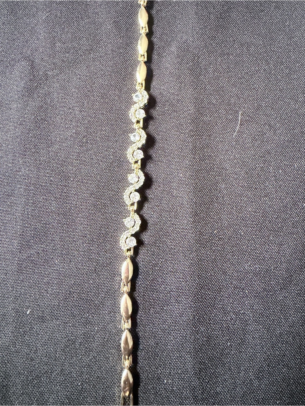 Gold plated Crystal Swirl Link Bracelet - Women Jewelry